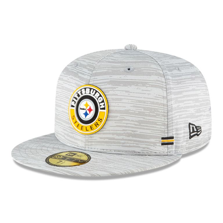 Gorras New Era 59fifty Grises - Pittsburgh Steelers Sideline 16487JZUB